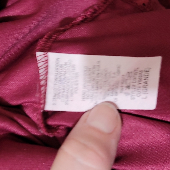 Maitai Burgundy Dress labeled Large (fits more like a medium) - Picture 3 of 7